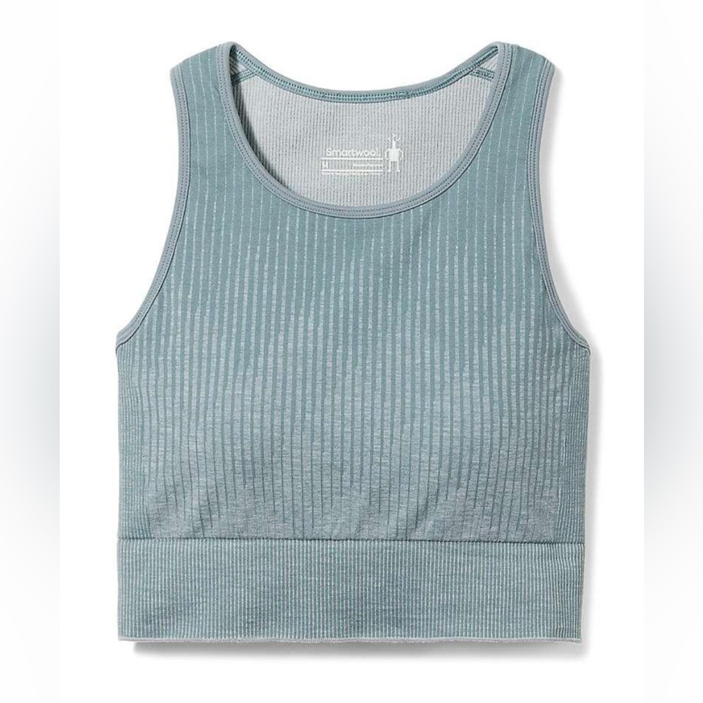 Smartwool Intraknit Crop Bra - Blue